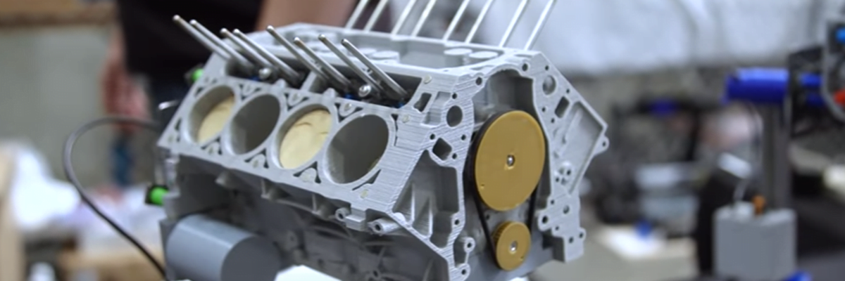 Working 3D-Printed Car Engine - banner