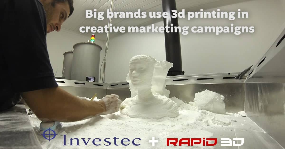 Investec Bank uses 3D printing in their creative marketing campaign for social media