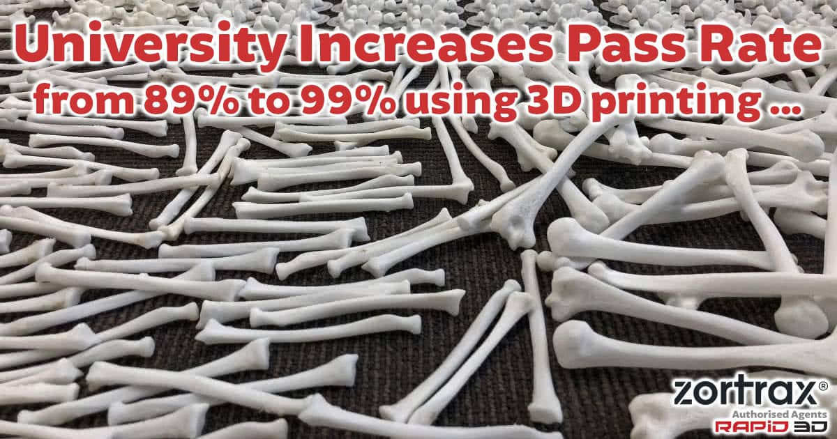 University increases pass rate from 89% to 99% using 3D printing technology.